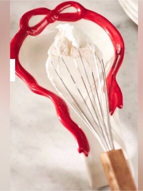 Anthropologie Red Bow Spoon Rest